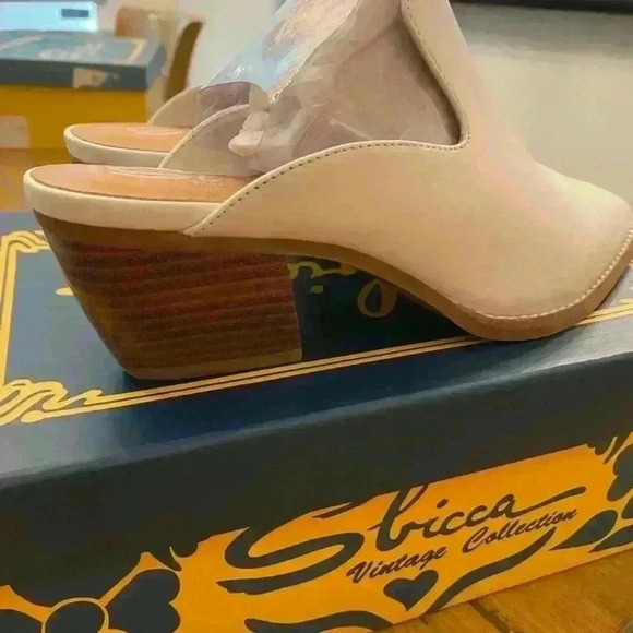 Women's Western Leather Mule Heel White Thomaston 7 NEW in box - Picture 7 of 13